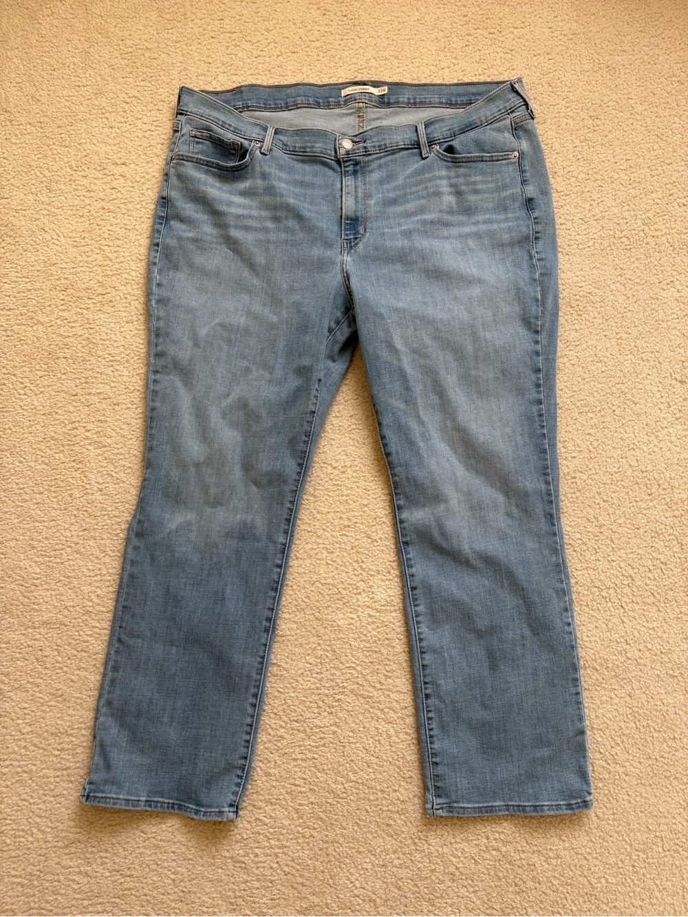 Levi’s classic straight denim jeans sz 22W cotton stretch, western cowgirl chic